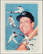 1989 Mickey Mantle Signed 11x14 Litho by Rudy Garcia LTD Edition 385/1500 Auto