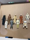 Lot of 9 1977 star wars figures as found look and read vintage dated and marked