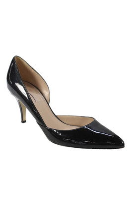 J Crew Womens Patent Leather Pointed Toe D'orsay Heels Black Size 9.5