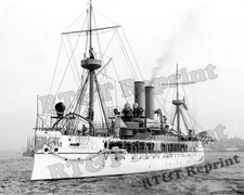 Navy Battleship USS Maine circa 1897 – Historic Pre-Dreadnought Warship Photo