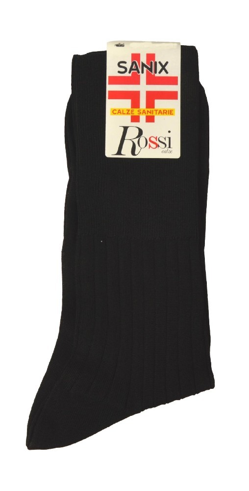 ROSSI Herrensocken, ein Paar, niedrig, kurz, hygienisch, gerippt, reine Baumwoll
