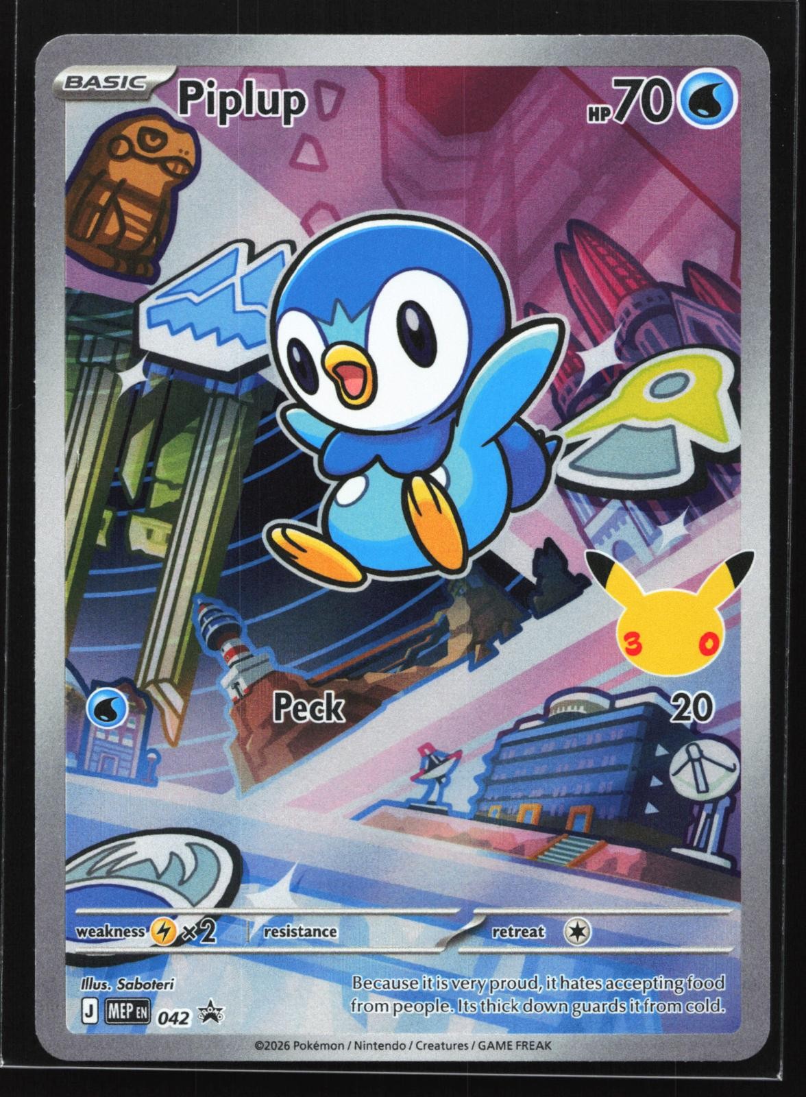 Piplup 042 ME: Mega Evolution Black Star Promo Pokemon Card