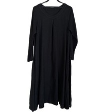 Nest Robe Linen Flare Dress Button Pockets No Lining Used -From Japan