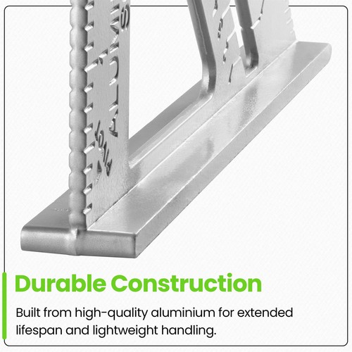 7" Aluminium Set Square Triangle, Roofing, Rafter & Carpentry Speed Square Ruler - Picture 6 of 9
