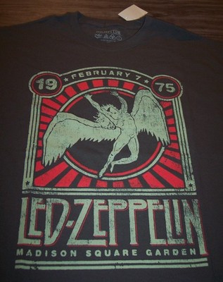 VINTGE STYLE LED-ZEPPELIN 1975 Madison Square Garden T-Shirt BAND MENS LARGE NEW