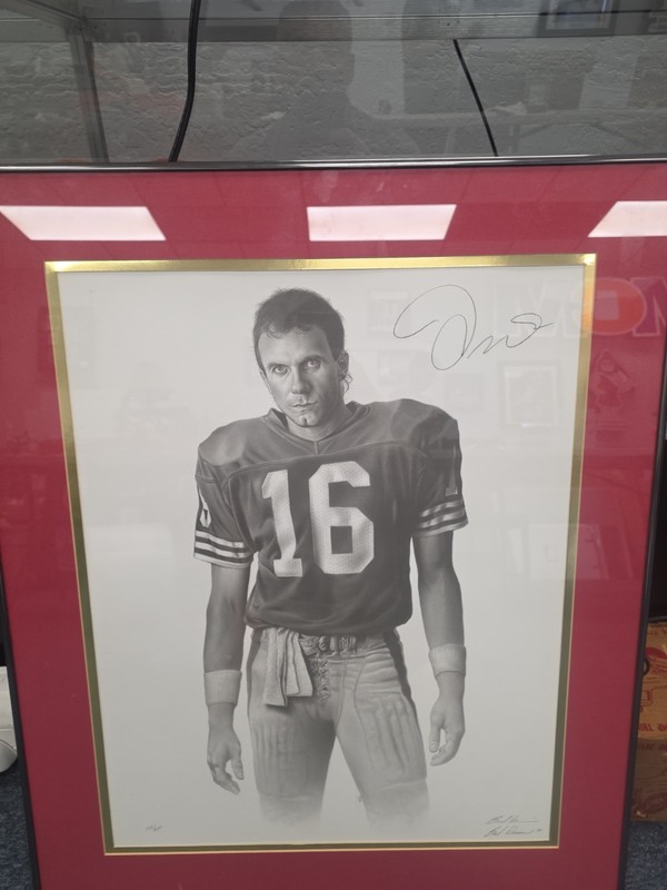 Joe Montana Limited Edition Autographed Lithograph -READ
