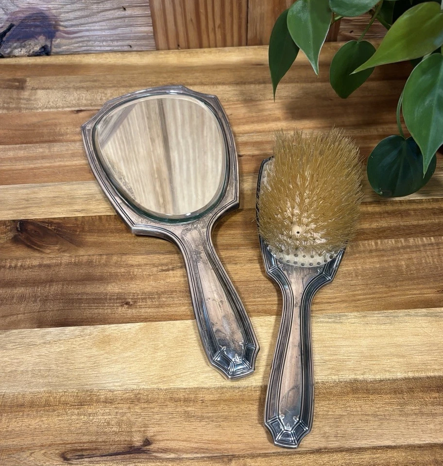 Espelho e pincel antigos de prata esterlina 1910 Tiffany & Co - Imagem 3 de 4