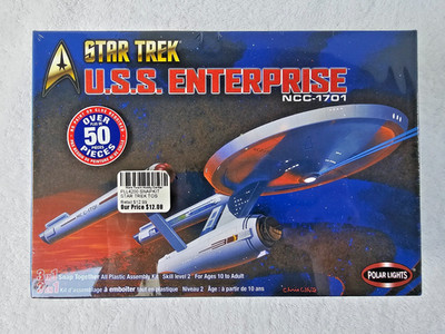 Polar Lights 4200 Star Trek USS Enterprise NCC-1701 3-in-1 Model Kit 1/1000 NOS