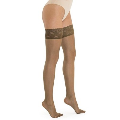 Solidea Selbsthaltende 140 den BRONZE Glattstrick MARILYN 140 sheer Co-Socken