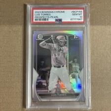 2023 Bowman Chrome Prospects Luis Torres #BCP-155 Pearl (RC) Gem Mint 10 Angels