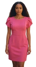 Liverpool LA Tulip Sleeve Sheath Dress Pink Punch Size 10 NWT $119