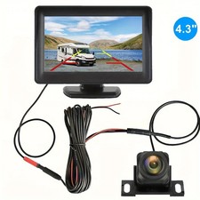 Car Back Up Camera with 4.3 Inch Monitor Kit Waterproof Reverse Rear View Camera