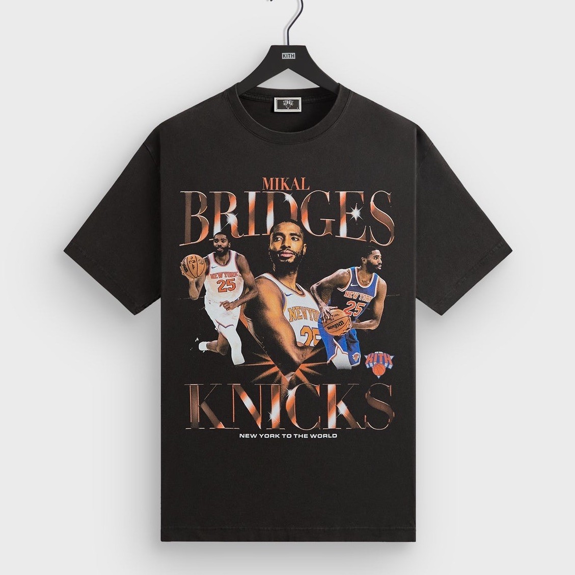 Kith for the New York Knicks Mikal Bridges Legend Vintage Tee