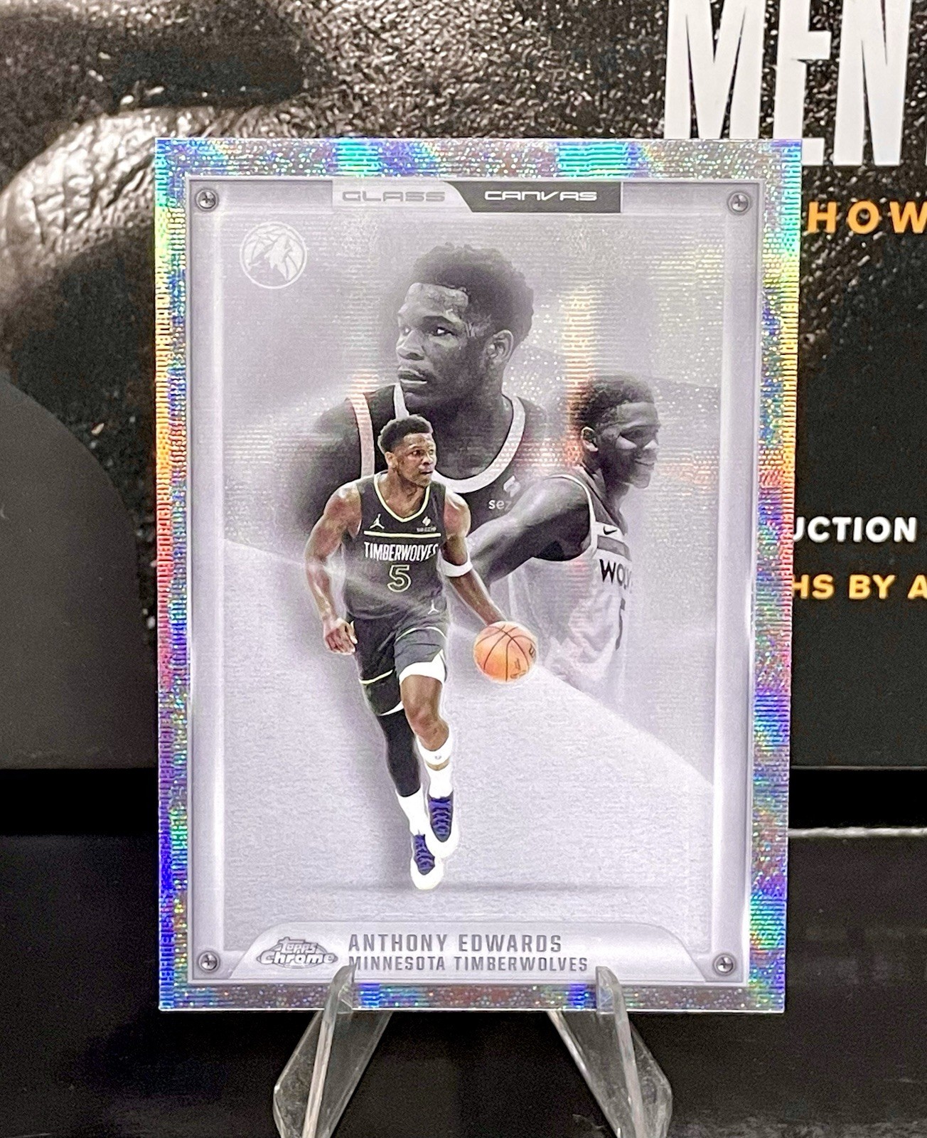 2025-26 Topps Chrome ANTHONY EDWARDS Glass Canvas Case Hit SSP #GC-5 T-wolves