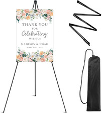 Easel Stand for Sign,63'' Instant Lightweight Portable Ground Easel for Wedding