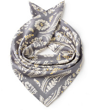 100 Silk 26" twill square Scarf men Women neckerchief Wrap floral beige SC45-AB