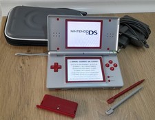 Nintendo DS Lite Konsole silber-rot gereinigt und geprüft