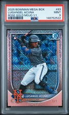 2025 Bowman Chrome Luisangel Acuna #83 Rose Gold Mojo 1/1 PSA 9