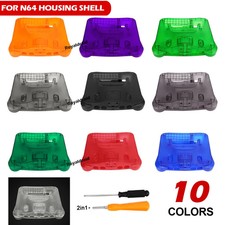 Bitfunx Replacement Shell Case for N64 Nintendo 64 Console Transparent Plastic