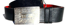 Scottish Leather Kilt Belt w/Morrison Engraved Silver-Plated Buckle