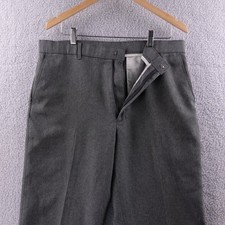 Vintage Levi Strauss Co Action Slacks Mens Gray Flat Front Dress Pants W36 L34