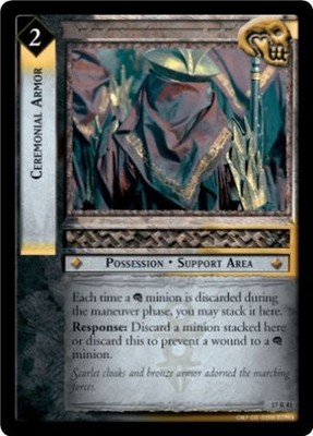 LOTR TCG Rise of Saruman Set CEREMONIAL ARMOR 17r41 M/GEM MINT Tip Top Shelf