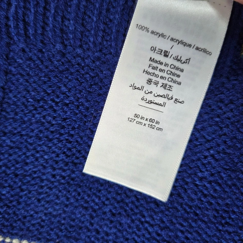 Manta Pottery Barn Teen Harry Potter Ravenclaw azul a rayas 50x60 Foto 4 de 4