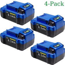 4-Pack 24V Battery for Kobalt 24 Volt Max 6.5Ah Lithium-ion KB624-03 KB124-03