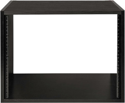 Cases Wooden Studio Rack, 8U Size with 15.25'' Depth, Black (GR-STUDIO-8U)