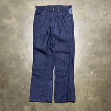 Vintage 70s Sears Perma-Prest Dark Wash Jeans 28x27 1970s True Vintage