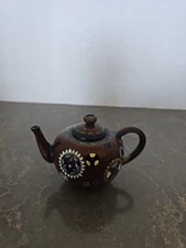 Antique Japanese Meiji Period Cloisonne Mini Lidded Teapot