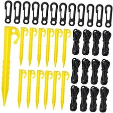Inflatable Stakes and Tethers, Include Plastic Tent Stake, Tether with Hook 36
