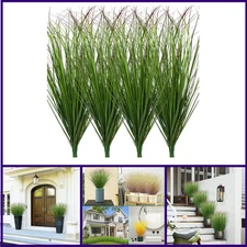 12Pcs Artificial Grass Plants Faux Shrubs Wheat Grass Artificial Tall Grass Fake