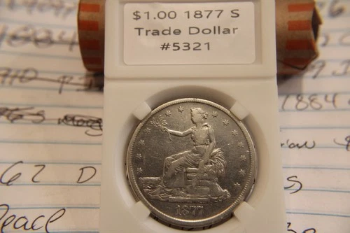 1877s Trade Silver Dollar 90% Silver Early Type Coin Very Nice Coin