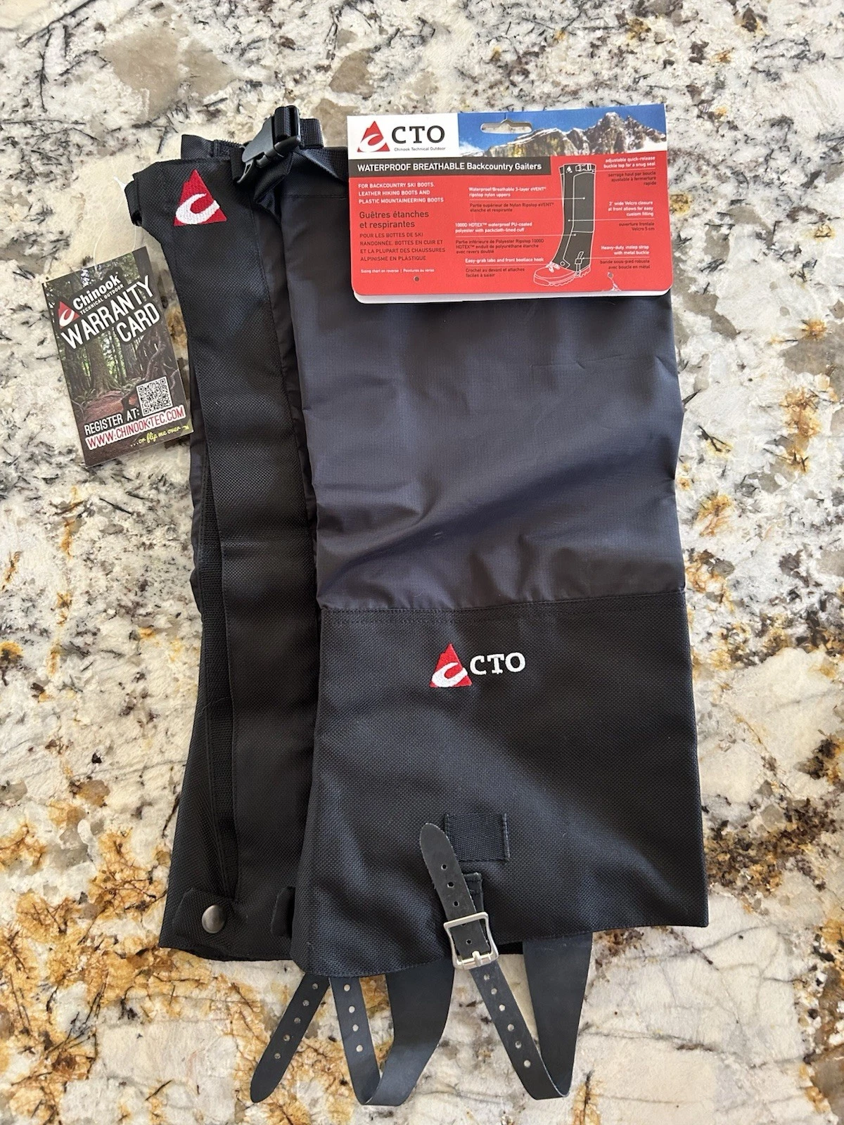 CTO Chinook Technical Outdoor Backcountry Gaiters - eVent Waterproof - XL 11-13