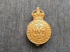 #281 – 7th QUEEN’S OWN HUSSARS WW1 ECONOMY ALL BRASS CAP BADGE