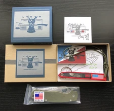 Spyderco LYNCH NW Para 2 Collaboration 1 OFF Knife Green Fibonacci S45VN RARE 