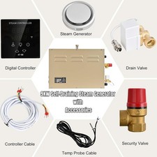 9KW Self-draining Steam Generator Bath 0.5-12 hours DIYAREA Commercial 95-131  