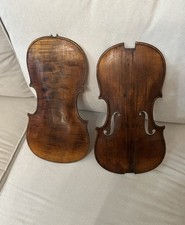 top and bottom set Of Antique Violin 4/4 Full Size For Restoration