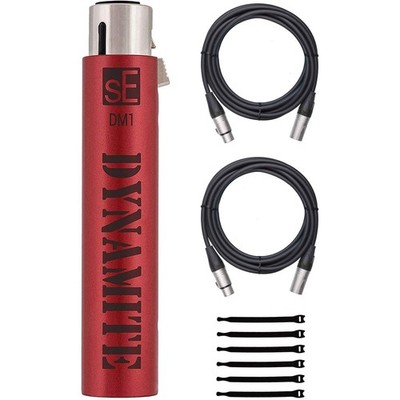 DM1 Dynamite Active In-line Microphone Preamp with 28dB Gain Bundle with 2 20...