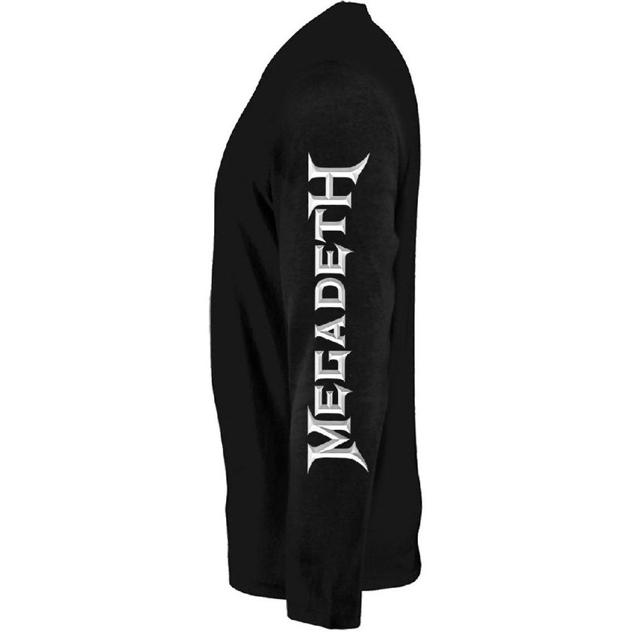 Megadeth - Last Album (Vic Rattlehead) Black T-Shirt Long sleeve