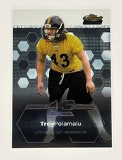 Topps Finest 2003 Troy Polamalu Rookie Football Card #61 Pittsburgh Steelers