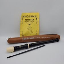 Vintage LMI Recorder Soprano 650502G w/ Case Instructions  Cleaning Rod