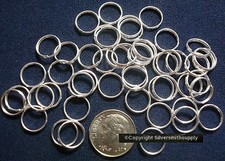 Split rings 10mm silver plated split rings, clasp, jump rings 50 pcs fpc095