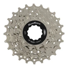 NEW! PRO+ BICYCLE 7 SPEED CASSETTE 11/24T INDEX NICKEL SUN RACE.