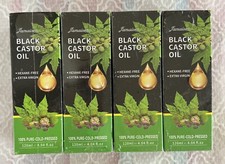 4 Bottles Jamaican Black Castor Oil 100 Pure Cold Pressed 4.04 fl oz Exp 11/26