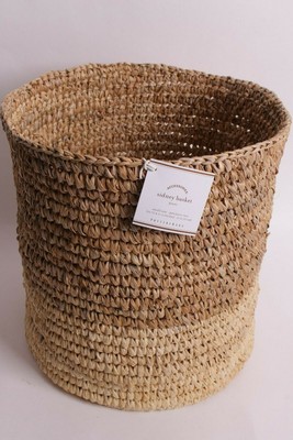 Nip Pottery Barn Sidney Small Two Tone Floor Tote Storage Basket