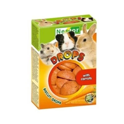 NESTOR Biscuit Carrot Drops Degu Pet Rodents and Rabbits Hamster Guinea Pig Treats Food