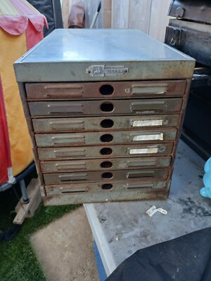 Vintage Victor Kardex Visible Index Card File Cabinet - 8 Drawer