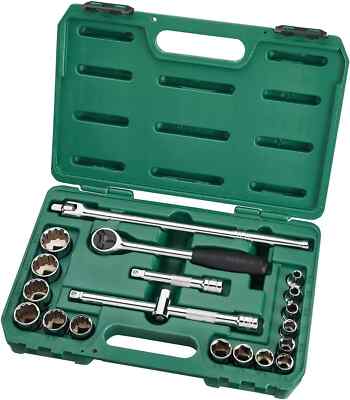 SATA 20 Pc. 1/2  Dr. 6 & 12 Point SAE Socket Set 5/16'' to 1-1/4'' ST09087SJ